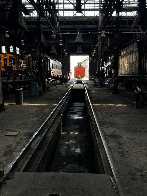 Inside the old engine house