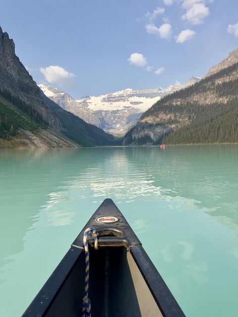 Canoe on Lake Louise