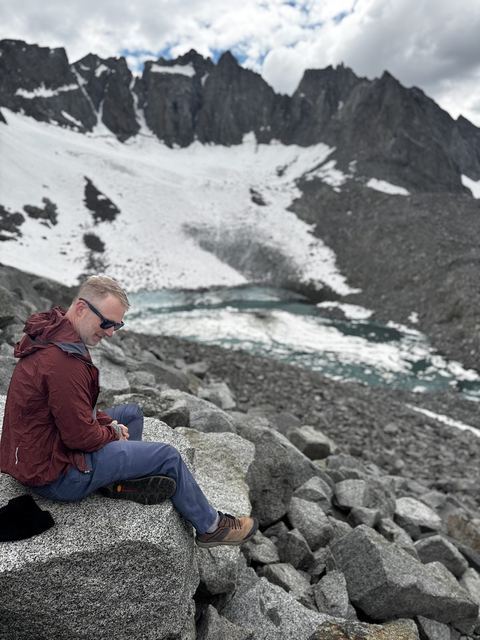 Resting by the Palisade Glacier